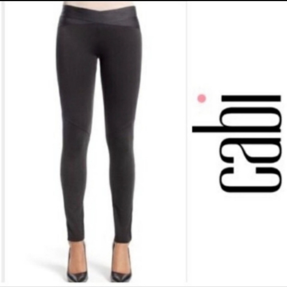Cabi Style 521 Ponte Leggings Crossover Waistband Size Medium EUC
